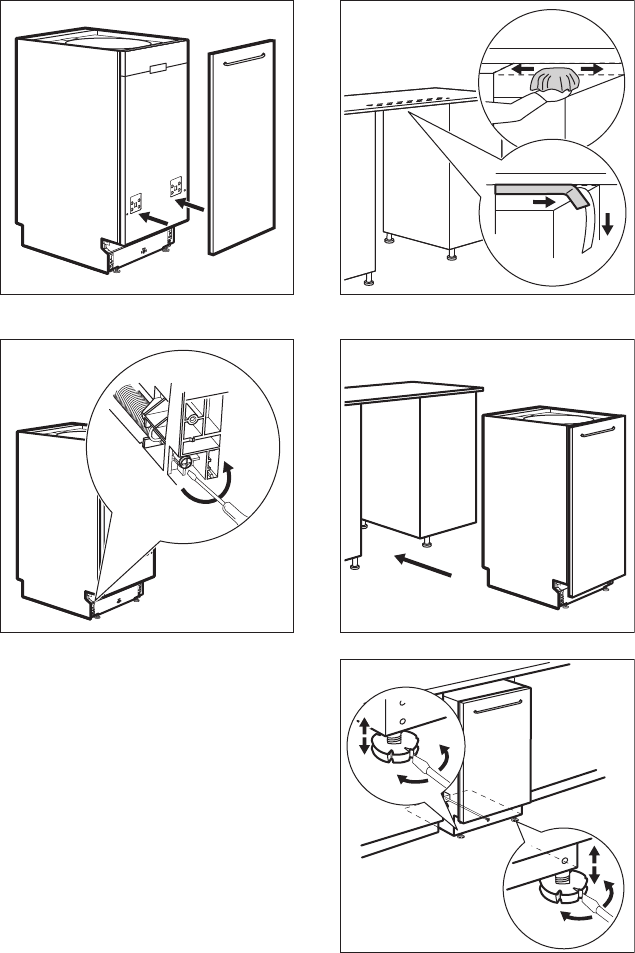 Ремонт и регулировка дверцы в посудомоечных машинах, как настроить или повесть дверь в посудомойке
