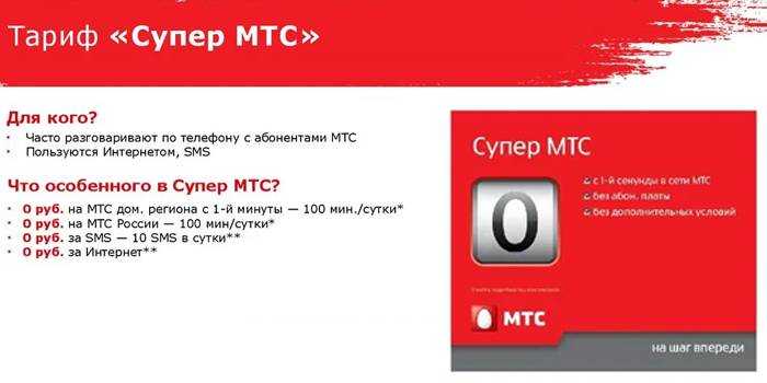 Мтс тарифные планы без интернета