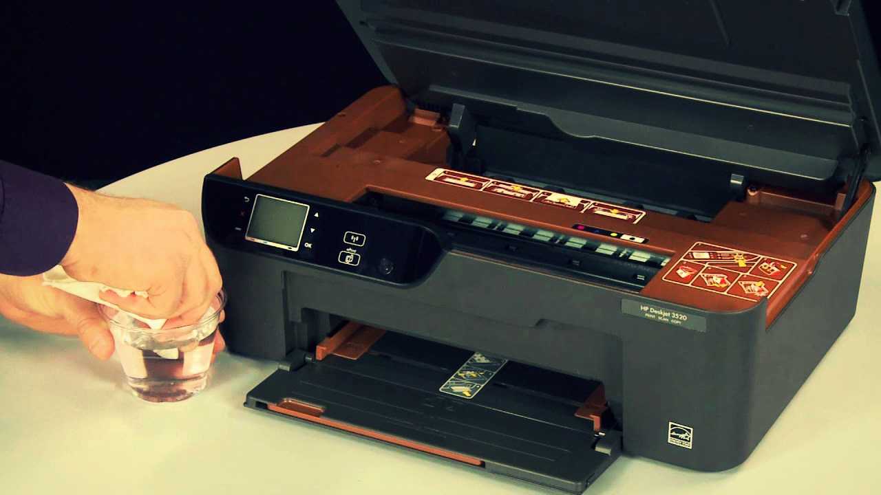 Очищение головки принтера hp