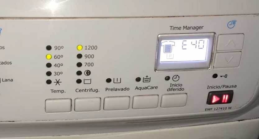 Ошибка е-20 в стиральной машине электролюкс: что делать с кодом как исправить