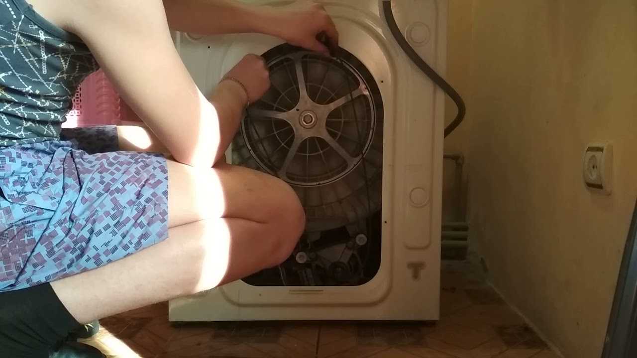 Как одеть (натянуть) ремень на стиральную машину - инструкция