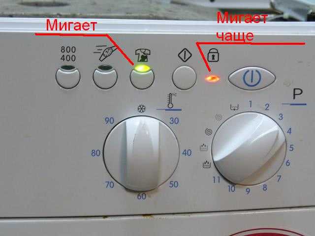 Мигают все индикаторы на стиральной машине индезит — что делать?