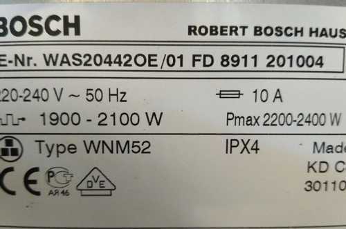 Стиральная машина bosch maxx 4, значки, инструкция по применению