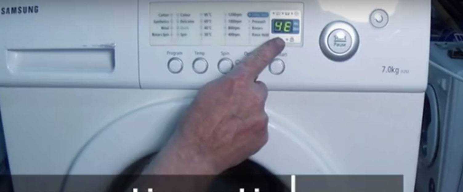 Коды ошибок посудомоечных машин самсунг. ошибки 4e, 4c, e1 на стиральной машине samsung
