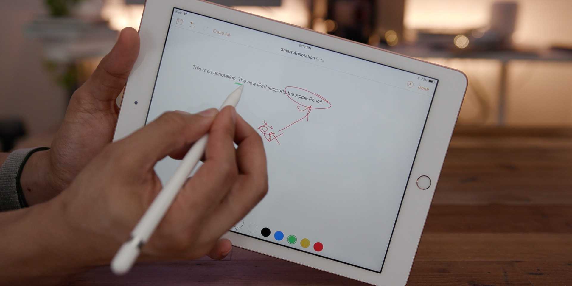 Apple Pencil на айпаде