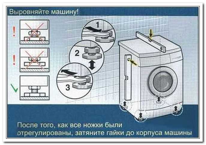 Как установить стиральную машину, чтобы не прыгала